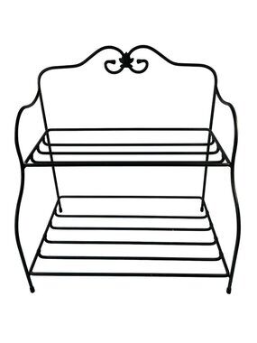 Longaberger Foundry Collection Wrought Iron Bakers Cooling Rack Stand 2-Tier